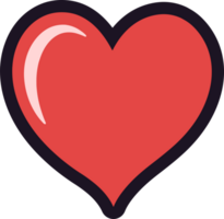 AI generated Heart clipart design illustration png