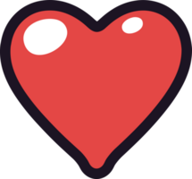 AI generated Heart clipart design illustration png