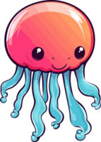 AI generated Jelly fish clipart design illustration png