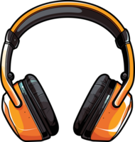 AI generated Headphones clipart design illustration png