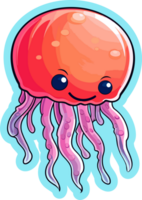 AI generated Jelly fish clipart design illustration png