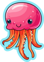 AI generated Jelly fish clipart design illustration png