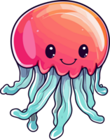 AI generated Jelly fish clipart design illustration png