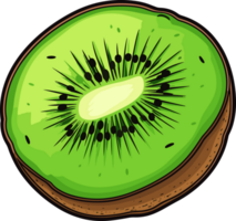 ai generiert Kiwi Scheibe Clip Art Design Illustration png