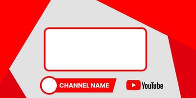 Youtube Channel Cover Wireframe. Youtube Banner For Design Your Channel. Youtube Channel Name Lower Third vector