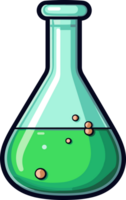 AI generated Laboratory flask clipart design illustration png