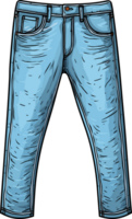 AI generated Jeans clipart design illustration png