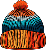 AI generated Knitted hat clipart design illustration png