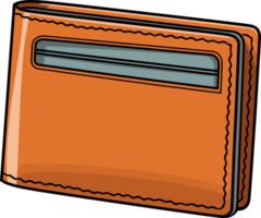 AI generated Leather wallet clipart design illustration png