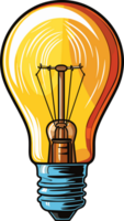 AI generated Light bulb clipart design illustration png