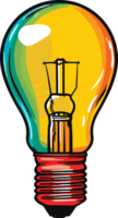 AI generated Light bulb clipart design illustration png