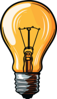 ai genererad ljus Glödlampa ClipArt design illustration png