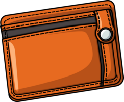 AI generated Leather wallet clipart design illustration png