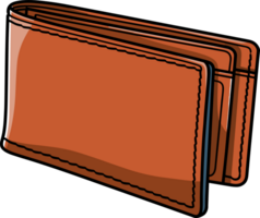 AI generated Leather wallet clipart design illustration png