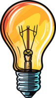 ai genererad ljus Glödlampa ClipArt design illustration png