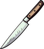 AI generated Kitchen knife clipart design illustration png