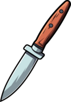 AI generated Kitchen knife clipart design illustration png