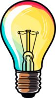 AI generated Light bulb clipart design illustration png