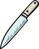 AI generated Kitchen knife clipart design illustration png