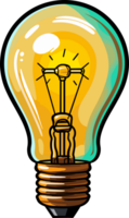 AI generated Light bulb clipart design illustration png
