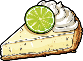 ai generiert Schlüssel Limette Kuchen Clip Art Design Illustration png