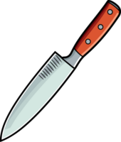 AI generated Kitchen knife clipart design illustration png