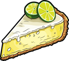 AI generated Key lime pie clipart design illustration png