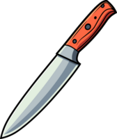 AI generated Kitchen knife clipart design illustration png