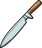 AI generated Kitchen knife clipart design illustration png