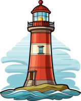 ai généré phare clipart conception illustration png