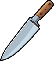 AI generated Kitchen knife clipart design illustration png