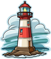 ai généré phare clipart conception illustration png