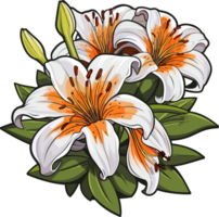 ai genererad lilja blomma ClipArt design illustration png