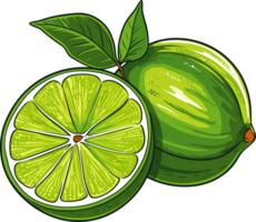 AI generated Lime clipart design illustration png