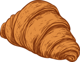 AI generated Croissant clipart design illustration png