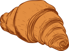 AI generated Croissant clipart design illustration png