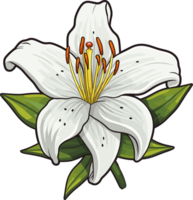 ai genererad lilja blomma ClipArt design illustration png