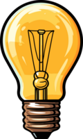 ai genererad ljus Glödlampa ClipArt design illustration png