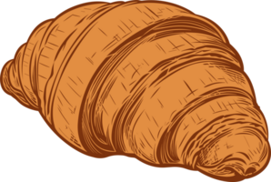 AI generated Croissant clipart design illustration png