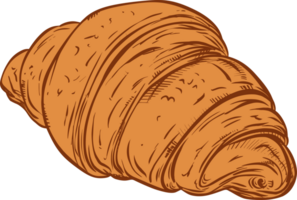 AI generated Croissant clipart design illustration png