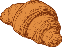 AI generated Croissant clipart design illustration png