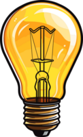 AI generated Light bulb clipart design illustration png