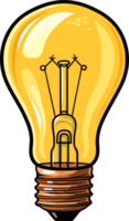 ai généré lumière ampoule clipart conception illustration png