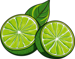 AI generated Lime clipart design illustration png