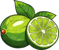 AI generated Lime clipart design illustration png