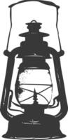 AI generated Silhouette old unique lantern black color only vector