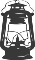 AI generated Silhouette old unique lantern black color only vector