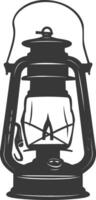 AI generated Silhouette old unique lantern black color only vector