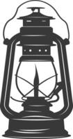 AI generated Silhouette old unique lantern black color only vector