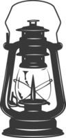 AI generated Silhouette old unique lantern black color only vector